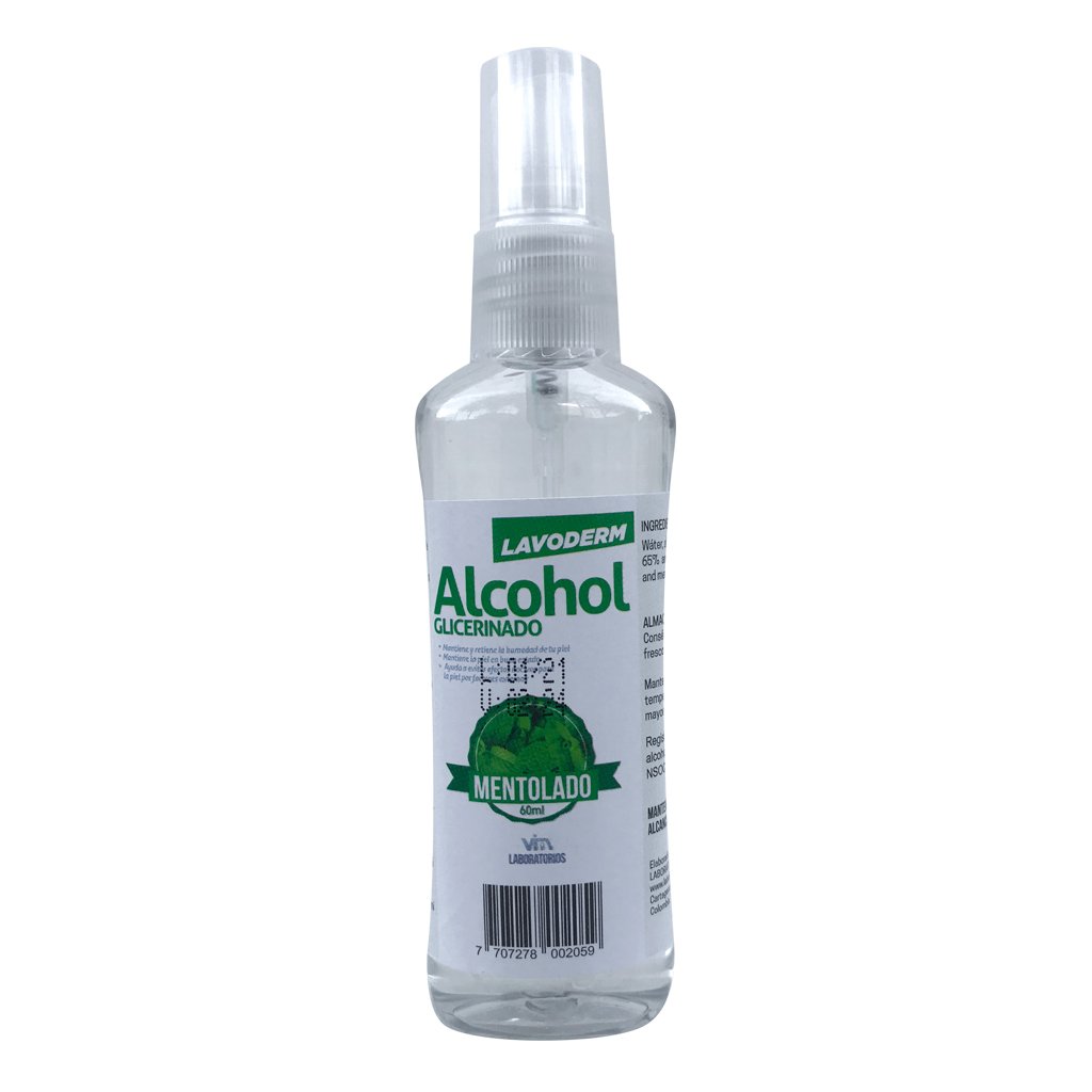 Alcohol Glicerinado x 60ml Spray PACK X 20 UNIDADES